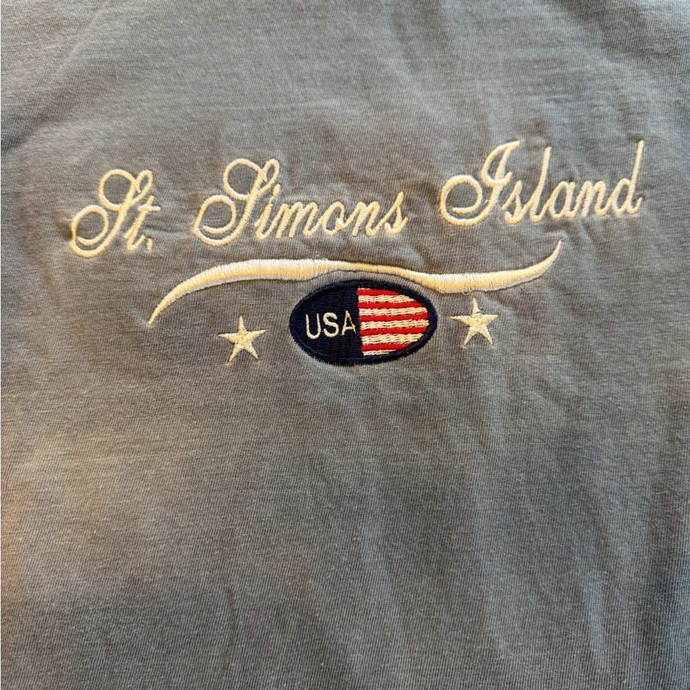 St. Simons Island Blue T-Shirt- Size M - Picture 4 of 7